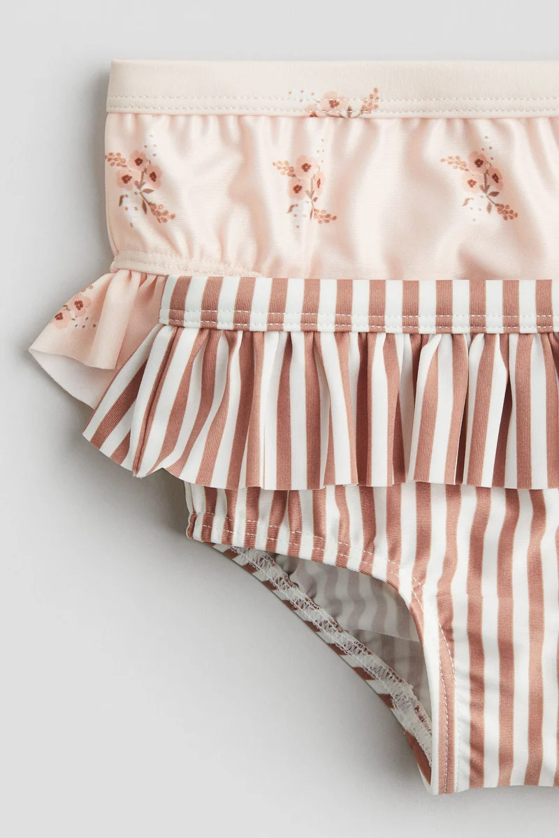 H&M 2-pack flounce-trimmed swim pants