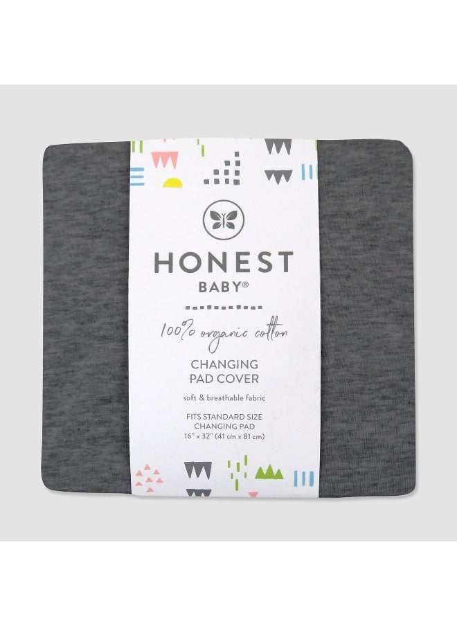 HonestBaby HonestBaby Clothing Infant Organic Cotton Changing Pad Cover, Gray Charcoal, One Size  - Image 4