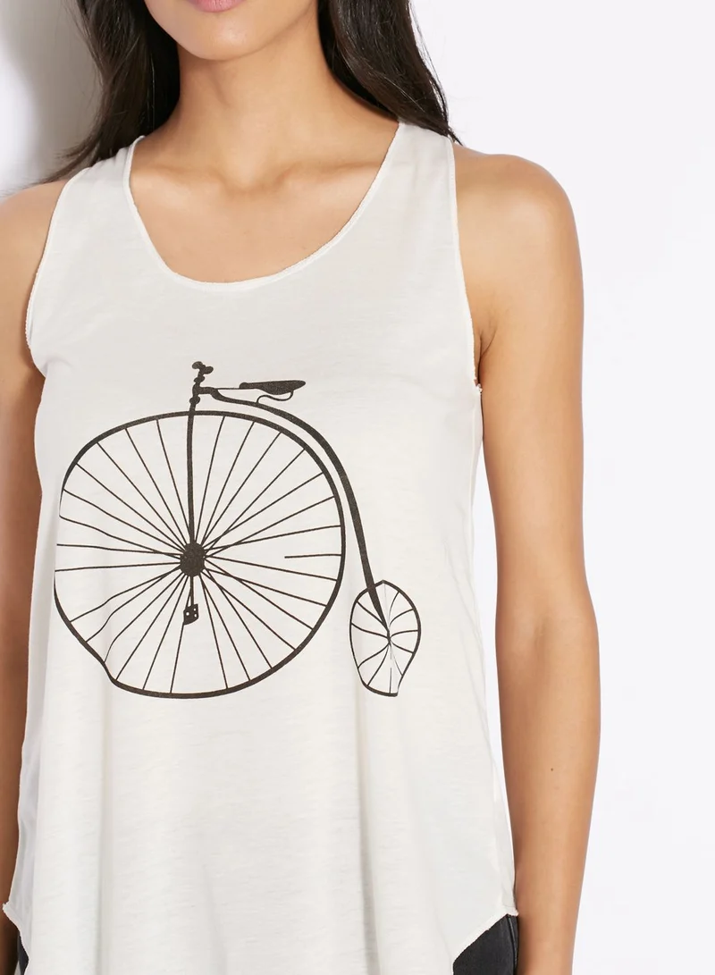 Ginger Bicycle Printed Vest