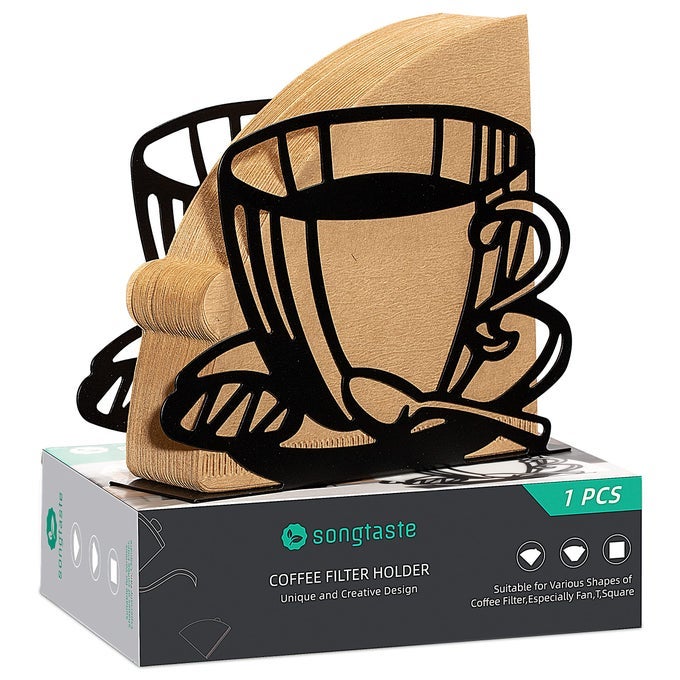 1 PCS COFFEE FILTER HOLDERCOFFEE PAPER STORAGE RACK COFFEE FILTER PAPER CONTAINER STAND FOR FANSHAPEDTSHAPEDSQUARESHAPED OVER PAPER FILTERSGOOD FOR HOME KITCHEN RESTAURANT PICNIC PARTY WEDDING