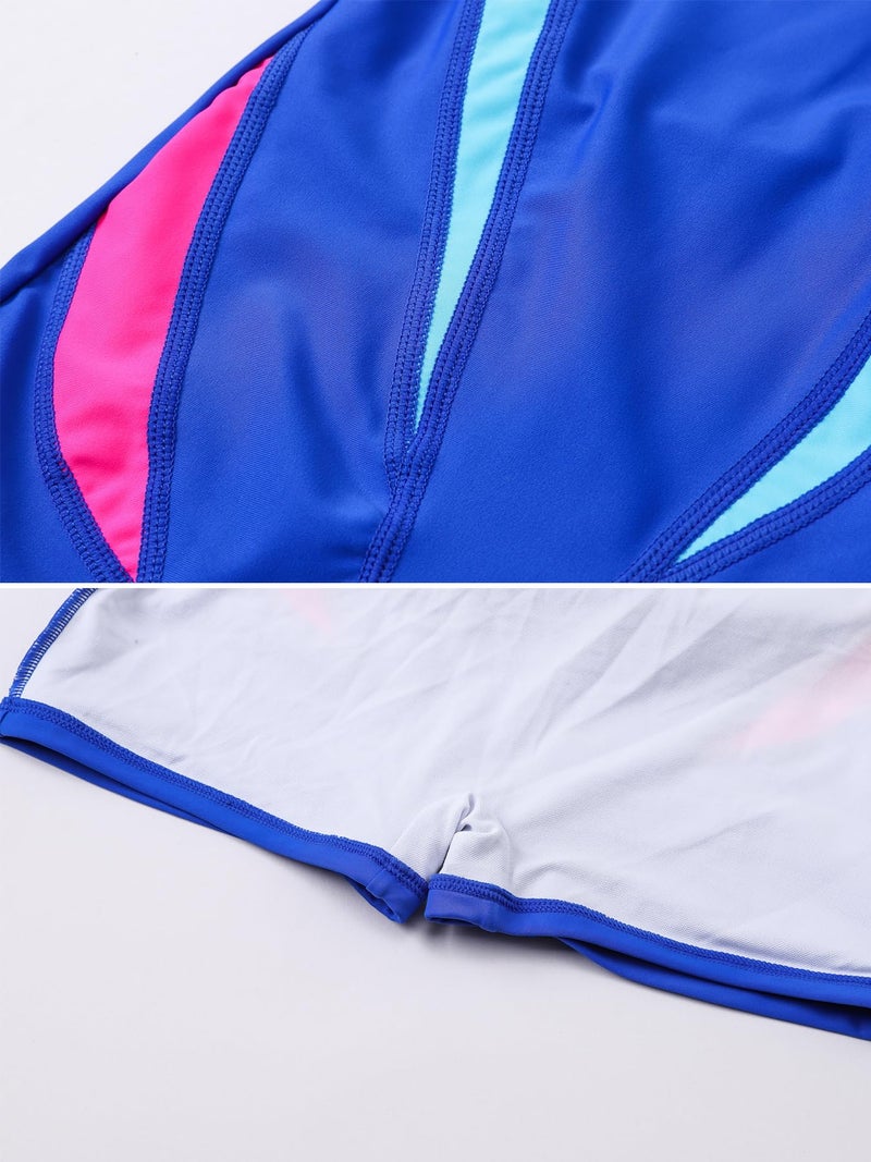 J·E Sterguard J.E Sterguard Athletic Girls' One Piece Swimsuit, Infinity Splice Thick Strap Girls Bathing Suits, Pro for Practice and Competition Color Block Kids Swimsuits Size10-12 1880-QQ - Image 5