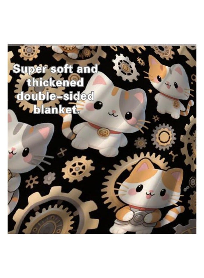 عام بطانية رقيقة من الفانيلا الكرتونية للأطفال أو الطلاب (دافئة ومريحة ومناسبة للنوم والألعاب) 100 سم * 150 سم - 962 - Image 1