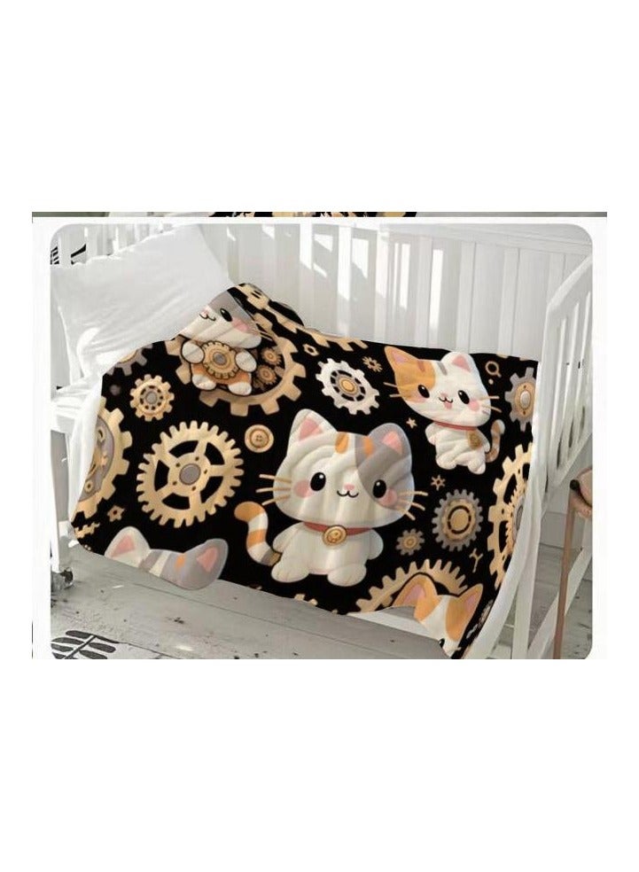 عام بطانية رقيقة من الفانيلا الكرتونية للأطفال أو الطلاب (دافئة ومريحة ومناسبة للنوم والألعاب) 100 سم * 150 سم - 962 - Image 3