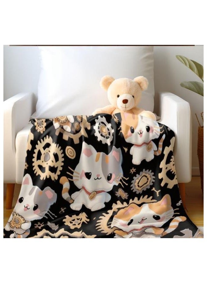 عام بطانية رقيقة من الفانيلا الكرتونية للأطفال أو الطلاب (دافئة ومريحة ومناسبة للنوم والألعاب) 100 سم * 150 سم - 962 - Image 5