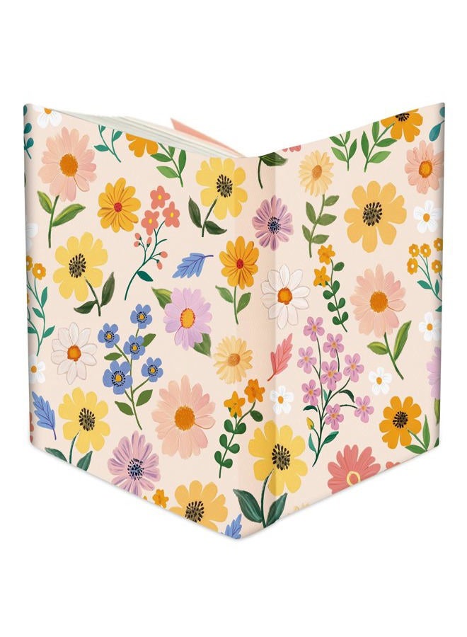 Anseal 1 Pack Floral Pattern Stretchable Book Sleeve Cover for Paperbacks Hardcovers Textbooks up to 9" x 12", Washable Reusable Book Protector with 2 Labels - Image 5