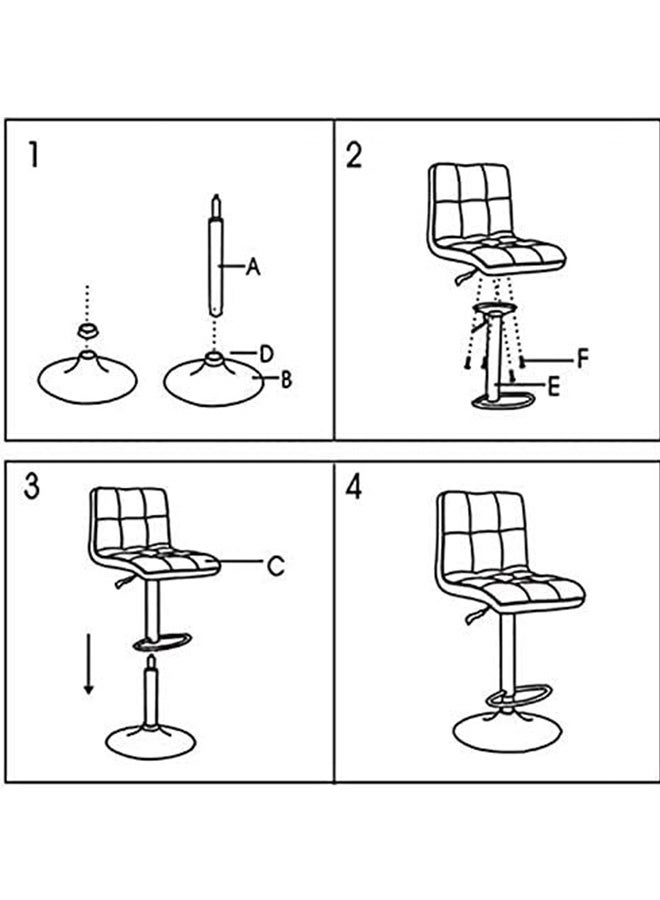 JCB CHIC Bar Stools, 360° Swivel Adjustable Height Bar Chair, Modern PU Leather Counter Stool with Chrome Base for Kitchen, Cafe, Bistro - Image 5