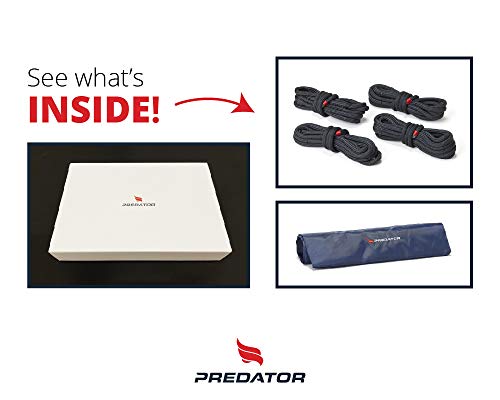 Predator NZ Hi-Performance Dock Lines Bag Set | 3/8" x 15' Double Braided Nylon Dock Line with 12 Inch Eyelet | Dock Lines for Boats | Ropes for Boats (Black) - Image 2