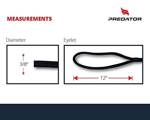 Predator NZ Hi-Performance Dock Lines Bag Set | 3/8" x 15' Double Braided Nylon Dock Line with 12 Inch Eyelet | Dock Lines for Boats | Ropes for Boats (Black) - Image 5
