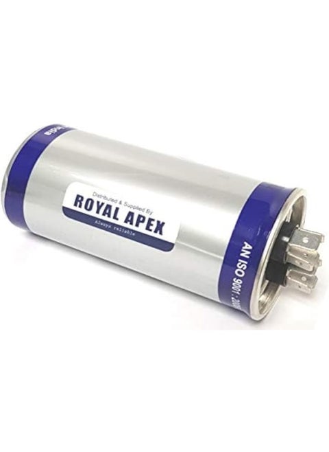 Royal Apex Burst Proof 2 Pin Round Capacitor With Aluminium Housing For Ac, Motor Compressor Etc (2 Pin 20Mfd (20Âµf))
