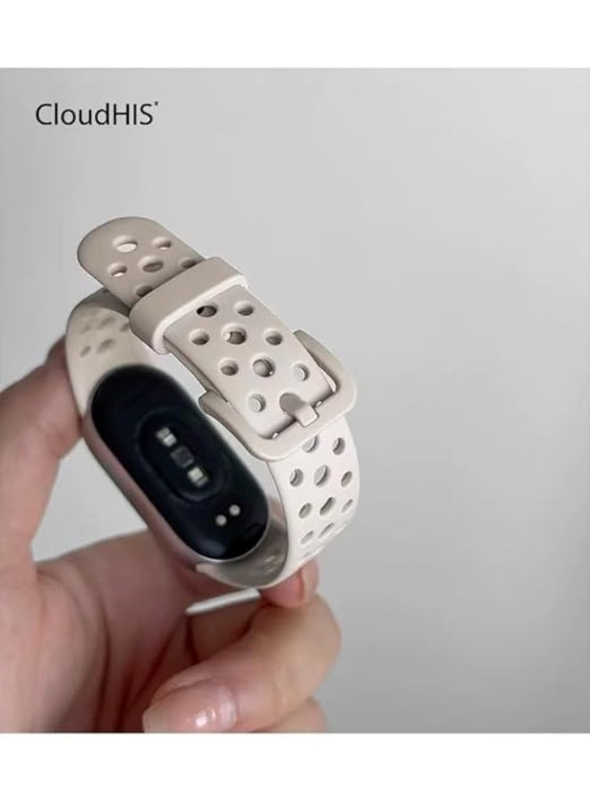 ECO Band Compatible with Xiaomi Mi band10/ Xiaomi Mi band 9/ Xiaomi Mi band 8 Replacement Strap, Silicone Skin-Friendly Wrist Strap Sports Wristbands for Women Men Xiaomi Band 8/9/10 (N Starlight) - Image 2