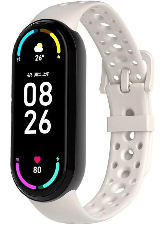 ECO Band Compatible with Xiaomi Mi band10/ Xiaomi Mi band 9/ Xiaomi Mi band 8 Replacement Strap, Silicone Skin-Friendly Wrist Strap Sports Wristbands for Women Men Xiaomi Band 8/9/10 (N Starlight) - Image 1