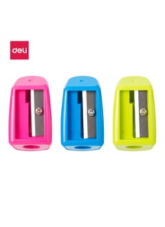 Deli E0520 1-Hole Pencil Sharpener with Soft Rubber Grip – Durable Steel Blade, Smooth Sharpening