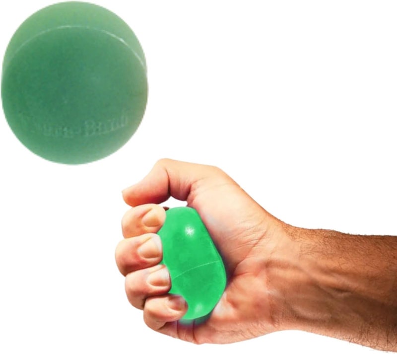 TheraBand Hand Exerciser Squeeze Ball - Green Medium for Grip Strength and Dexterity - Image 1
