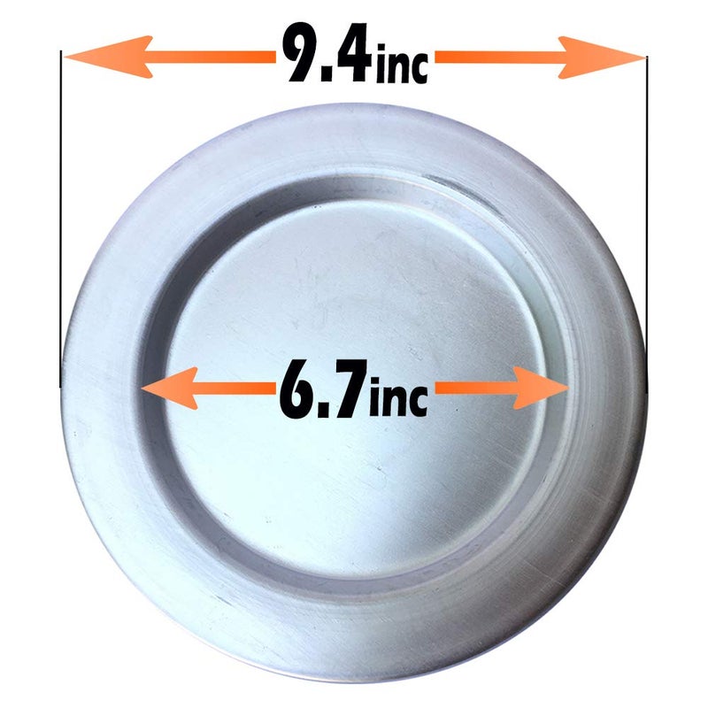 Frigya Kunefe Plate Large - Cooking and Serving Plates for Shredded Kadaifi, Phyllo, Fillo Dough Pan/Turkish Dessert Dough Burner - Set of 2 Silver Color Aluminum Pans (Large Serving) - Image 2