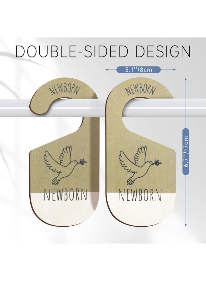 ITDYB Baby Closet Dividers for Clothes Organizer - Set of 8 Wooden Double-Sided Baby Clothes Size Dividers form Newborn to Toddler for Daily Gender-Neutral Baby Nursery Decor - Image 3