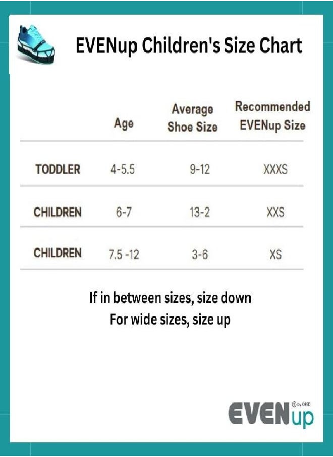 EVENup - EVENup The Authentic Shoe Balancer Size XXX-Small (Child size) for use with Walking Boot or leg length discrepancy. Improves your gait using a variety of height adjustments. - Image 1