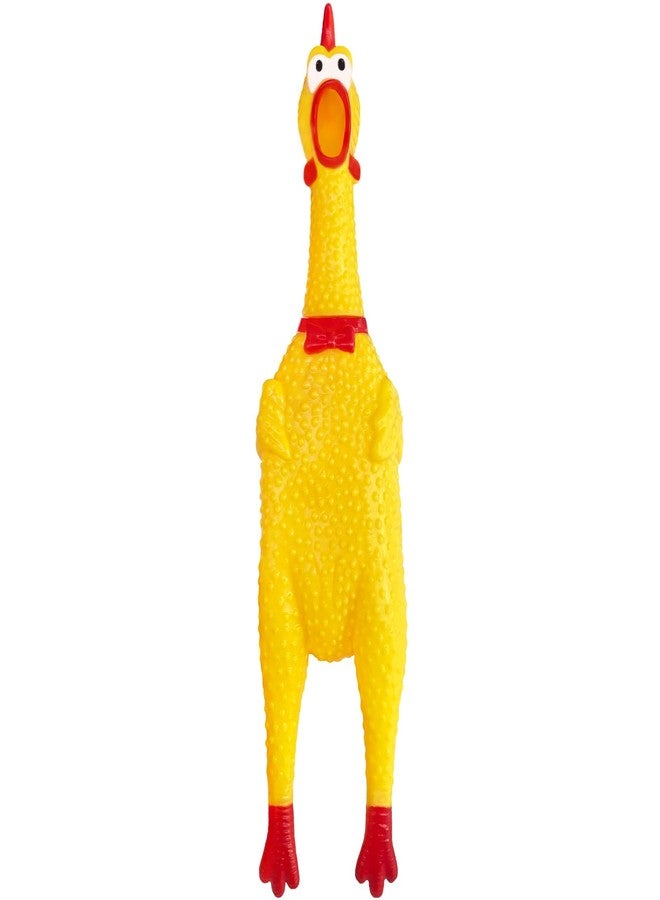 Xeehwb Rubber Chicken,12 Inch Yellow Screaming Chicken Dog Toys,Squeeze Squawking Chickens,Prank Noise Maker Dog Toys for Silly Novelty Party Favors,Family Games - Image 1