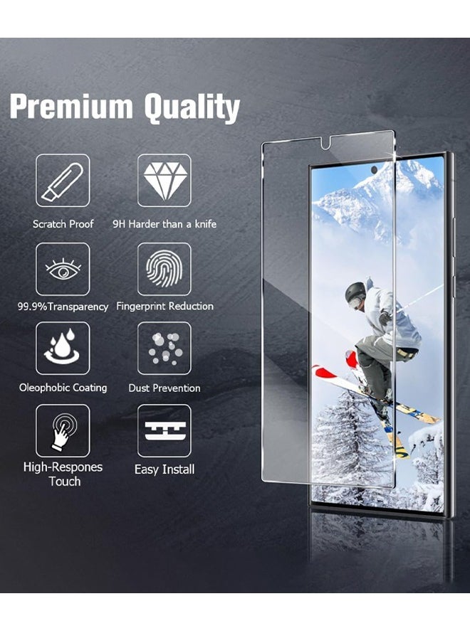 Generic For Galaxy S24 Ultra Screen Protector, 3Pack Tempered Glass Screen Protector, HD Clear Scratch Resistant, Support Fingerprint Unlock ﻿  - Image 2