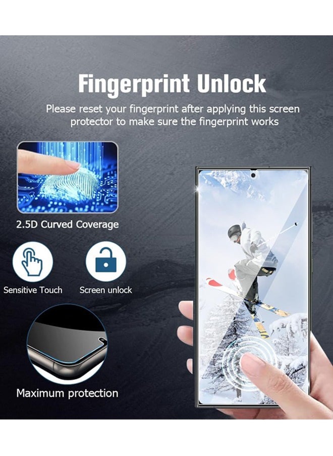 Generic For Galaxy S24 Ultra Screen Protector, 3Pack Tempered Glass Screen Protector, HD Clear Scratch Resistant, Support Fingerprint Unlock ﻿  - Image 3