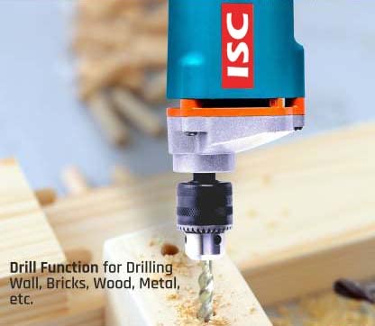 ISC ISC 10mm Attractive Powerful Heavy Duty Electric Drill Machine 10 mm Drill Machine with 23Pc Drill Bit Set Wood, Metal, Concrete Bits - Image 4