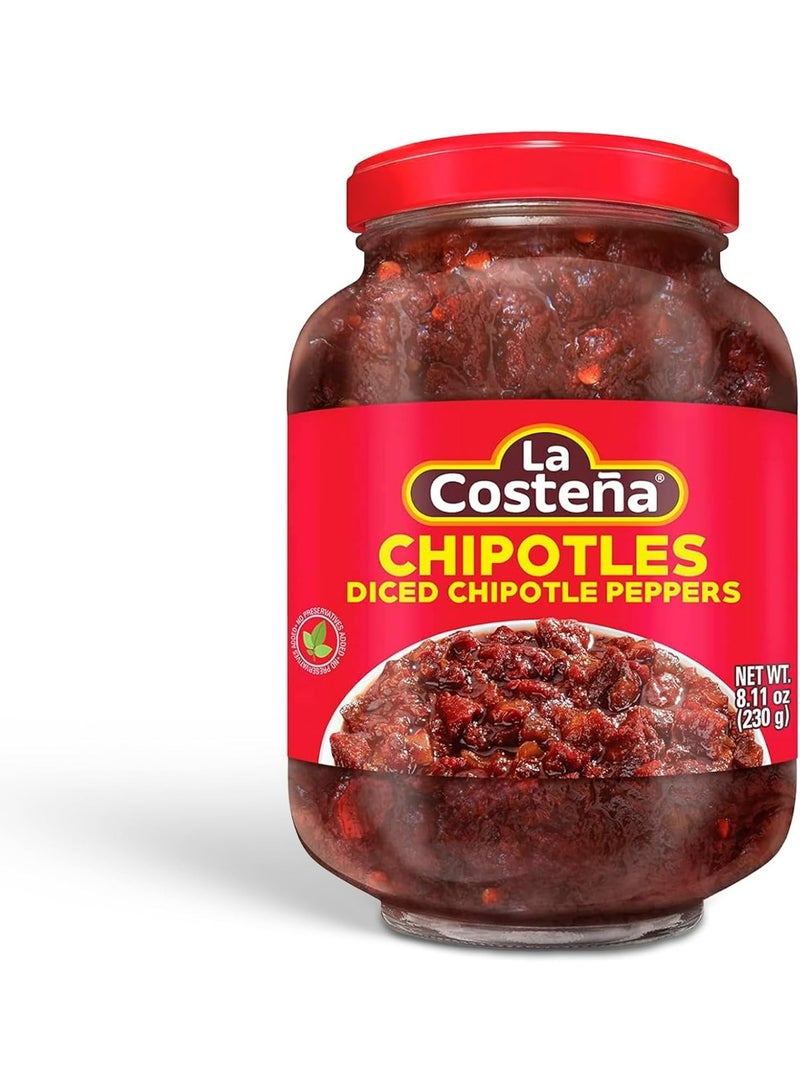 La Costeña Diced Chipotle Peppers in Adobo Sauce, 230g – Authentic Mexican Smoky Flavor, Ready to Use - Image 1