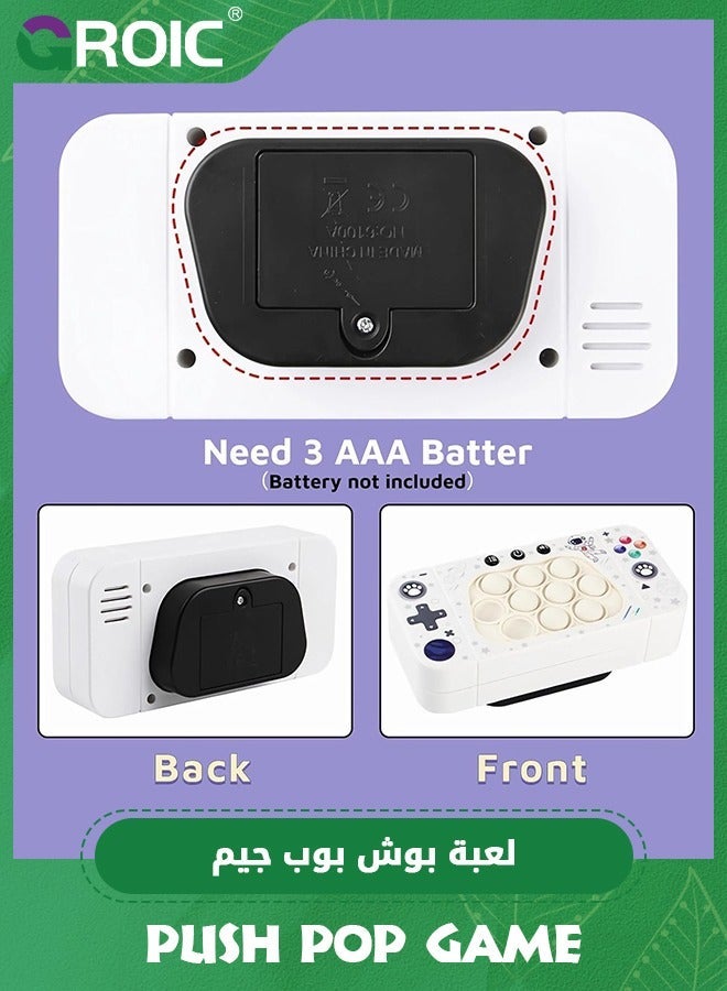 GROIC Fast Push Handheld Game, Pop Light Up Game Toys, Lightly to Turn Off The Lit Bubbles, Fidget Sensory Toys for 6 7 8 9 Year Old Kids Boys & Girls Teens Birthday Gifts - Image 4