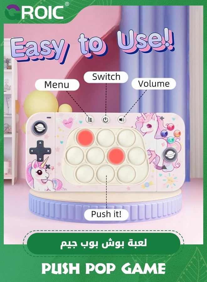 GROIC Fast Push Handheld Game, Pop Light Up Game Toys, Lightly to Turn Off The Lit Bubbles, Fidget Sensory Toys for 6 7 8 9 Year Old Kids Boys & Girls Teens Birthday Gifts - Image 3