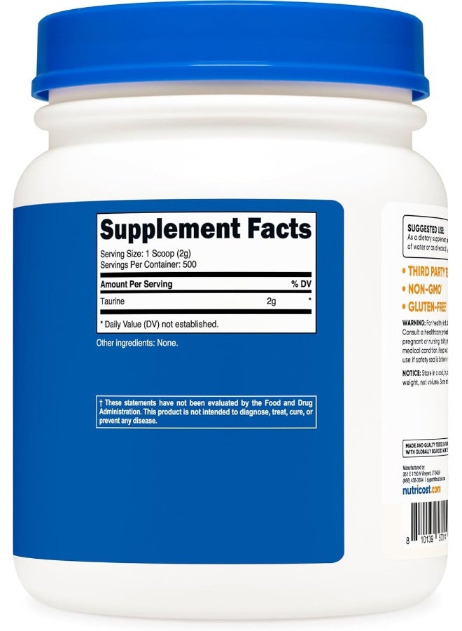 Nutricost Taurine Powder 1 Kg - Image 2