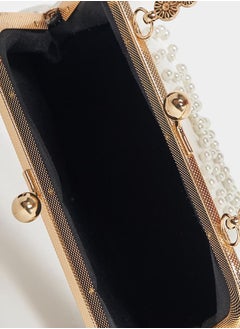 Styli Butterfly Pearl Clutch with Chain Strap  - Image 4