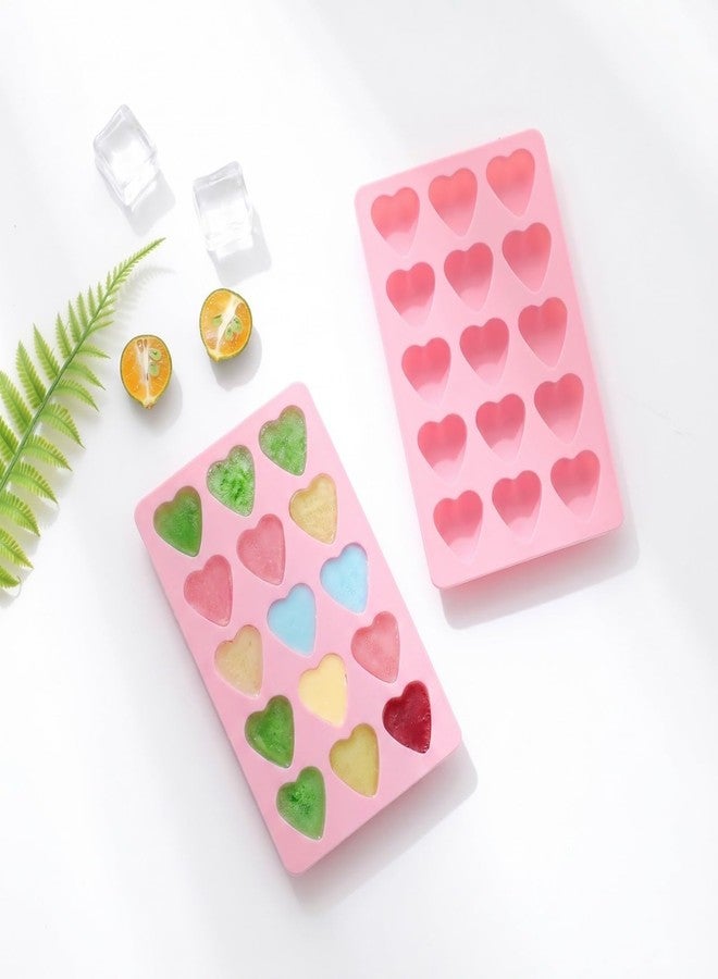MayeBridge Cute Ice Cube Trays Silicone Chocolate Mold Wax Melt Molds Easy Release Ice Trays Non-Stick Chocolate Soap Pudding Jello Ice Cube Tray (Heart) - Image 3