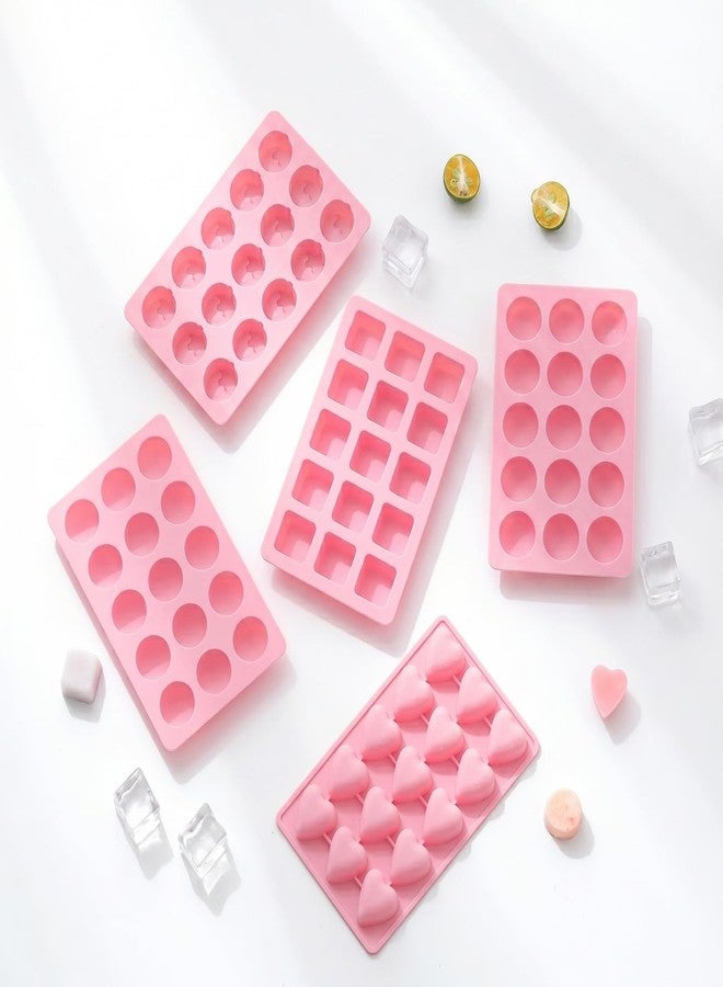 MayeBridge Cute Ice Cube Trays Silicone Chocolate Mold Wax Melt Molds Easy Release Ice Trays Non-Stick Chocolate Soap Pudding Jello Ice Cube Tray (Heart) - Image 4