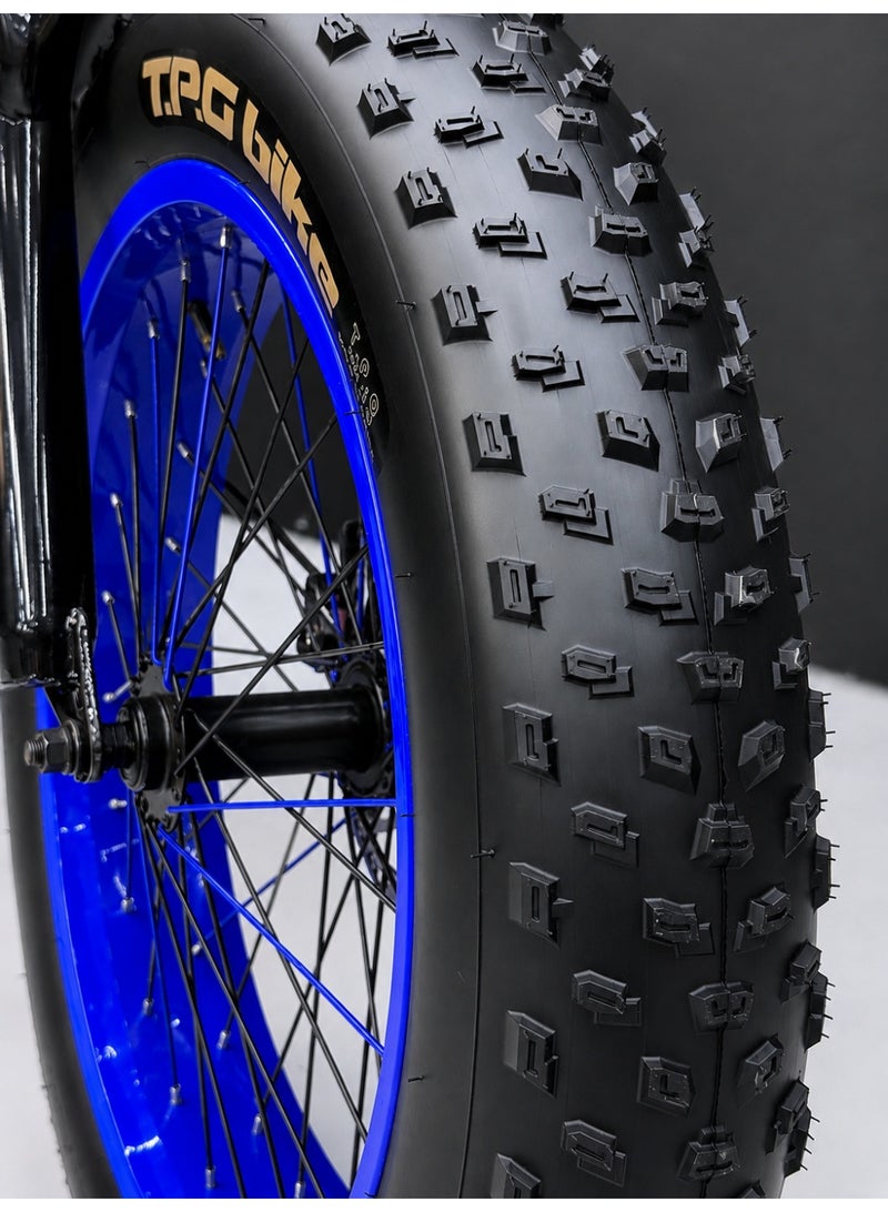 Italiano 20-Inch Kids Fat Bike – 21-Speed Shimano – Disc Brakes – Front Suspension – Front Basket & Rear Padded Seat - Image 2
