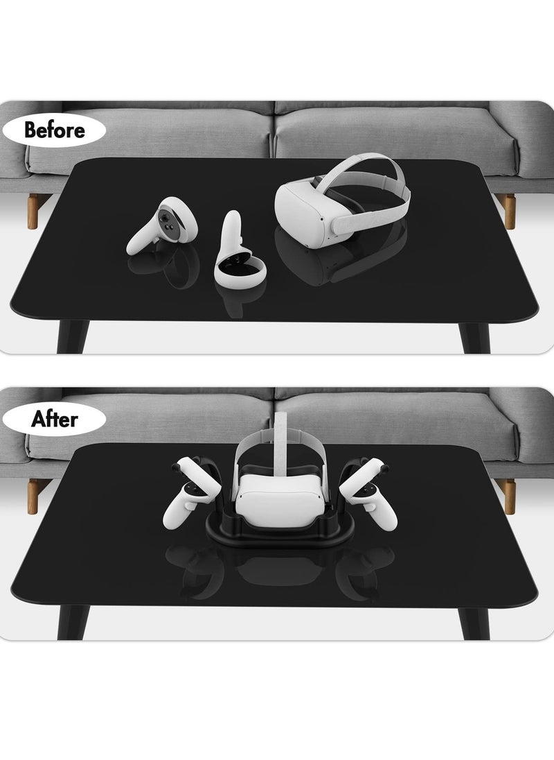 Generic Charging Dock for Oculus Quest 2, Touch Controller and Headset Placement Display Stand Contact Charging Table Stand Auto-attached USB-C Magnetic Charging  - Image 3