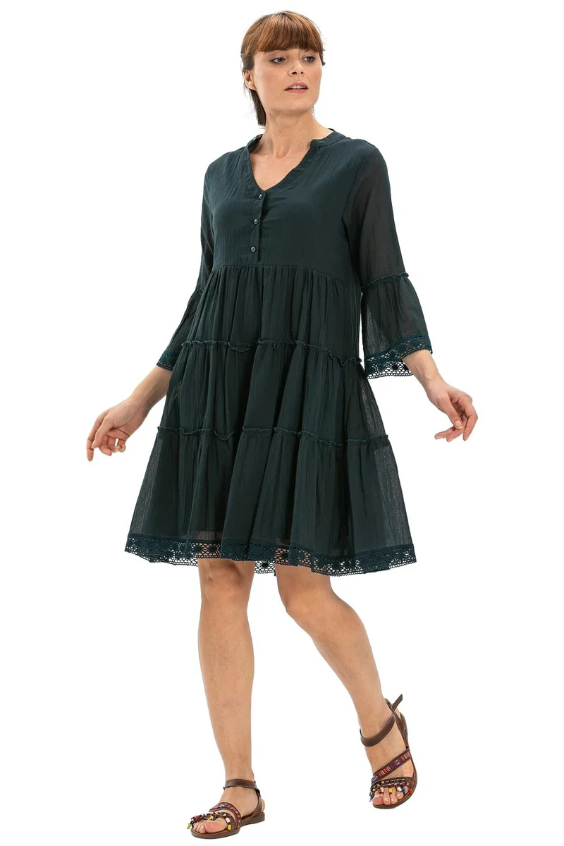 اليش شيل بيزي Tiered Cotton Dress