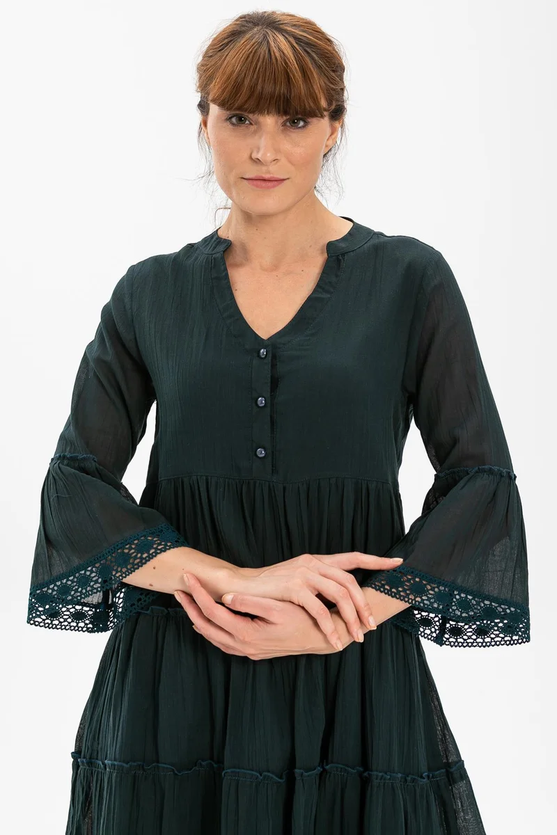 اليش شيل بيزي Tiered Cotton Dress