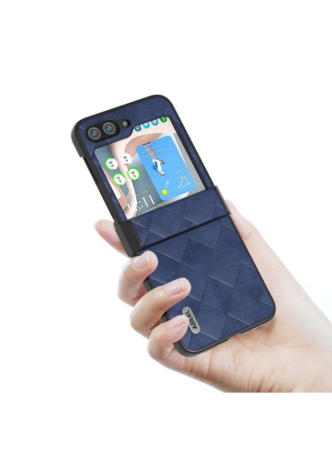 S-TOP Case For Samsung Galaxy Z Flip5 ABEEL Weave Plaid PU Phone Case - Image 2