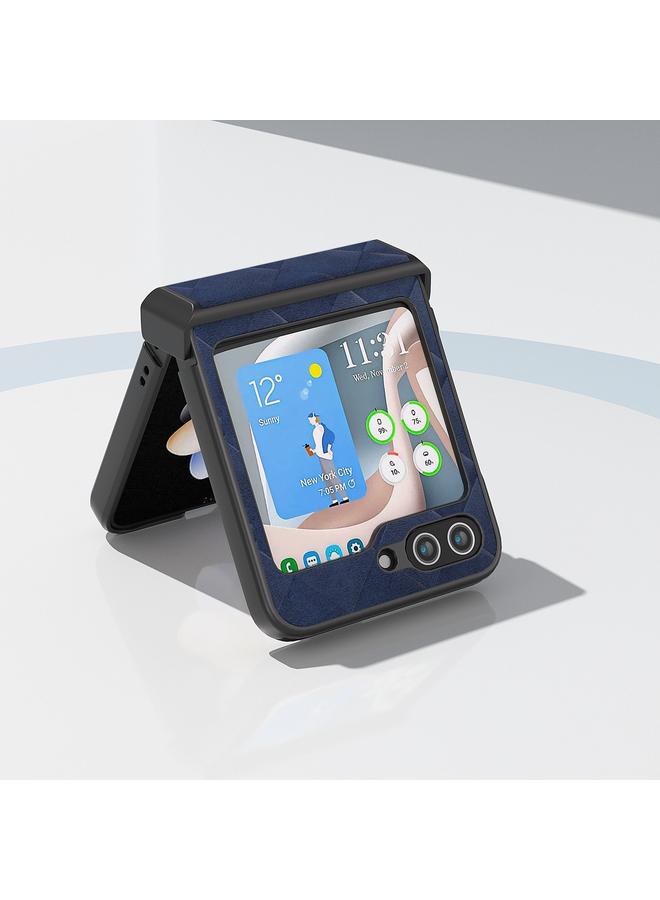 S-TOP Case For Samsung Galaxy Z Flip5 ABEEL Weave Plaid PU Phone Case - Image 3