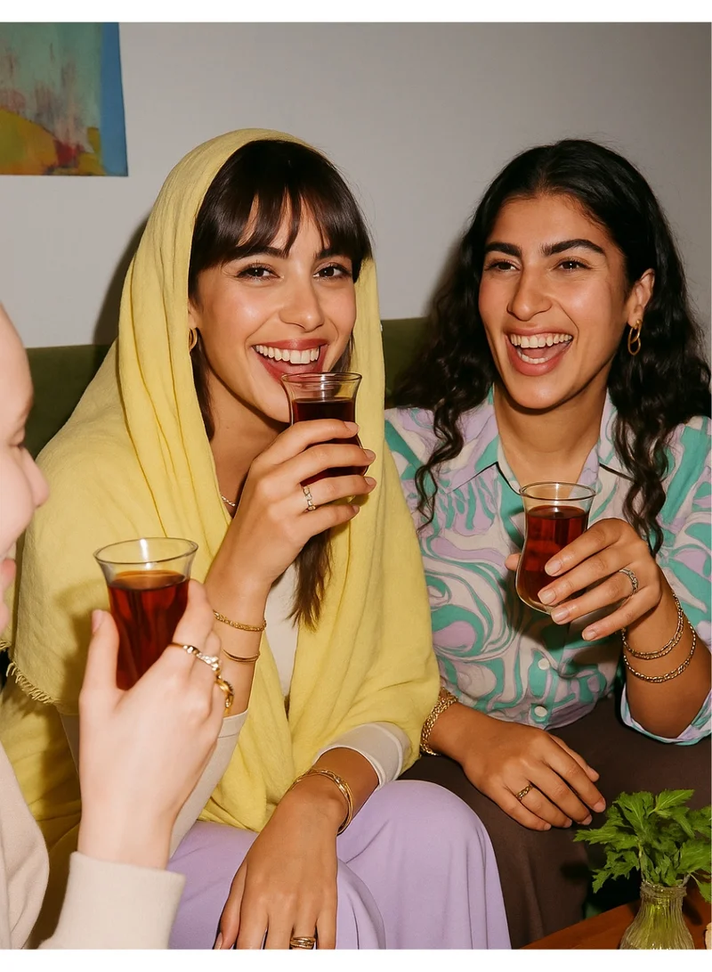 مشروع بلا اسم وشاح قطني عضوي مجعد بالليمون