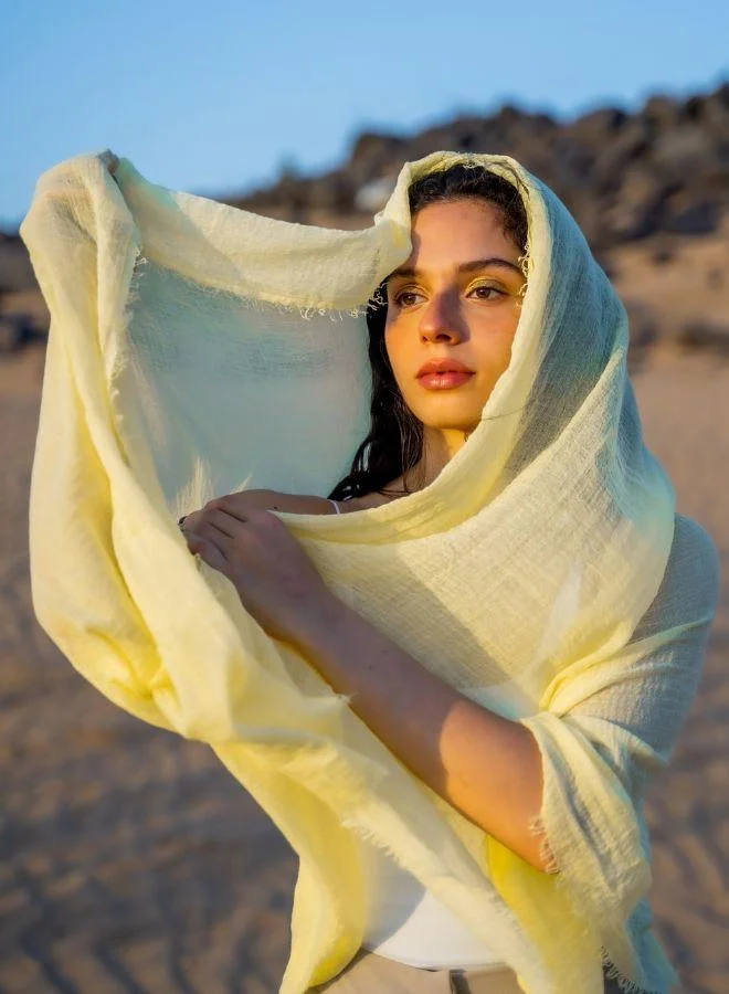 The Untitled Project Lemonade - Crinkle Organic Cotton Scarf