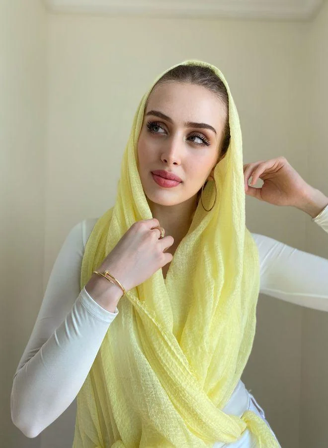 The Untitled Project Lemonade - Crinkle Organic Cotton Scarf