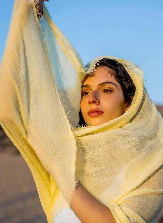 The Untitled Project Lemonade - Crinkle Organic Cotton Scarf