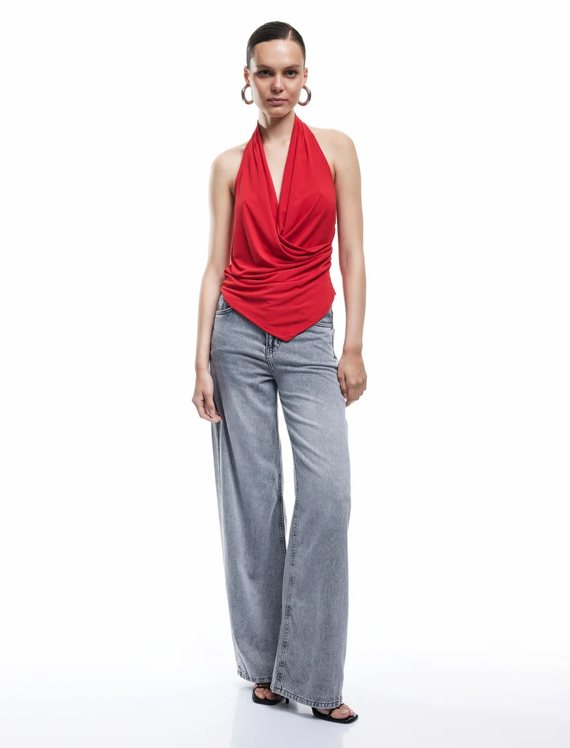 كوتون Cowl Neck Blouse
