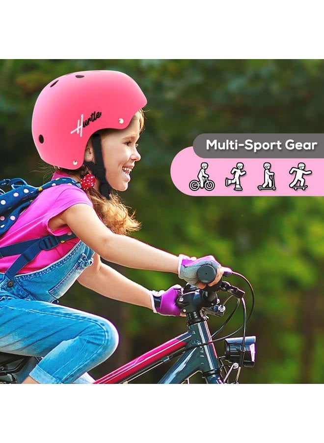 Hurtle Sports Safety Bicycle Kids Helmet-Toddler&Child Bike Helmet w/Adjust Knob,Chin Strap,Ventilation -Toddlers/Childrens Helmet for Cycling/Skateboarding/Kick Board/Scooter-Hurtle HURHLP48 (Pink) - Image 2