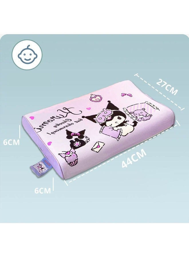 Sanrio Kurome Cartoon Pattern Natural Latex Pillow Children's Pillow Suitable for 2-12 years old (size: 27cm × 44cm; includes: pure cotton pillowcase + latex pillow core) - Image 4