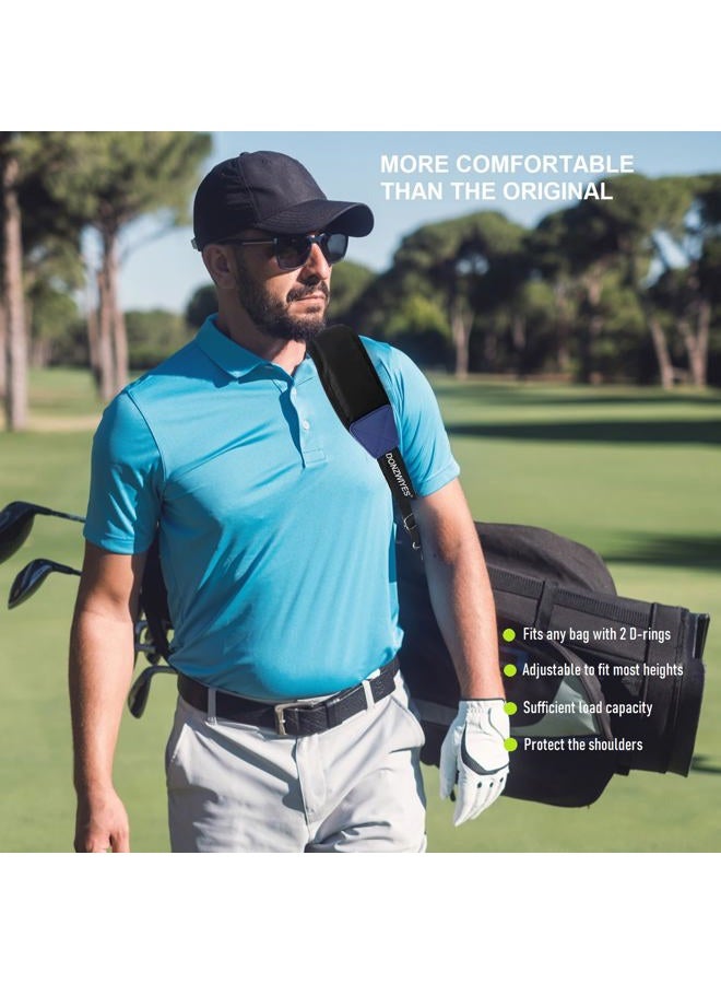 DONZWIYES Golf Bag Shoulder Strap Upgraded Single Padded Adjustable Straps Universal Replacement(Black,1 Pack) - Image 3