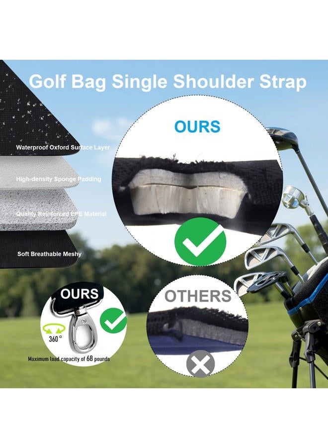 DONZWIYES Golf Bag Shoulder Strap Upgraded Single Padded Adjustable Straps Universal Replacement(Black,1 Pack) - Image 2