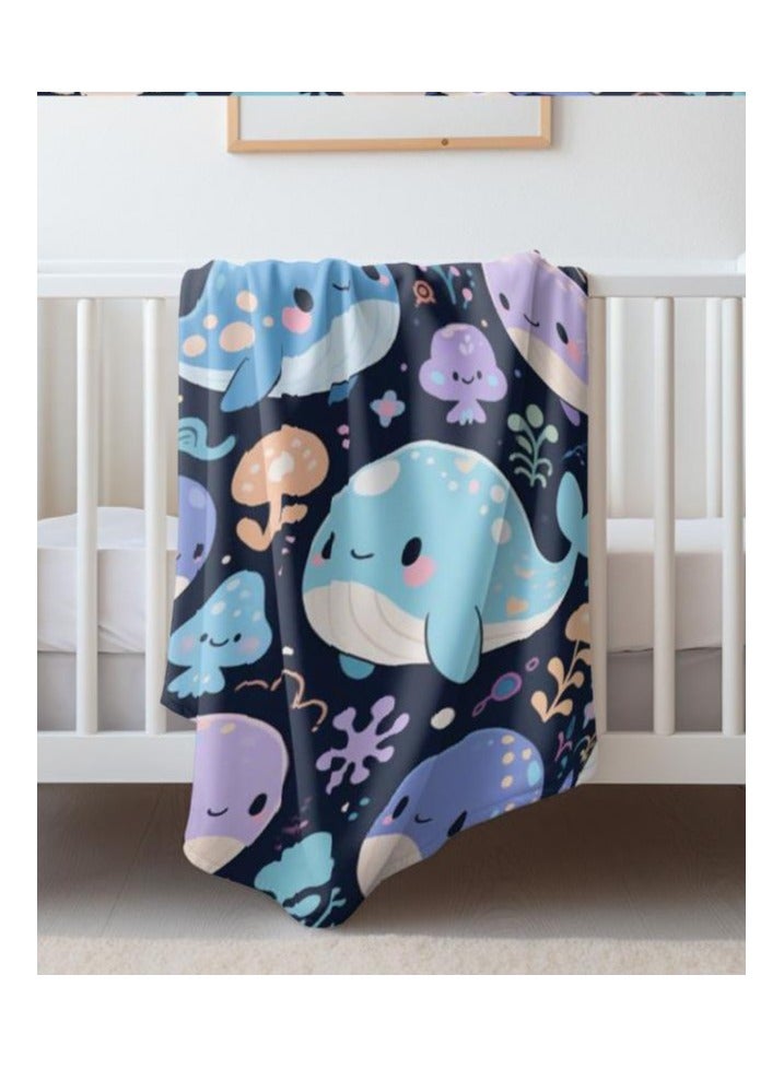 general Children's or student cartoon flannel thin blanket (warm and comfortable, suitable for sleep, games) 100cm*150cm - 809 - Image 1