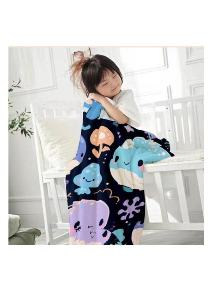 general Children's or student cartoon flannel thin blanket (warm and comfortable, suitable for sleep, games) 100cm*150cm - 809 - Image 4