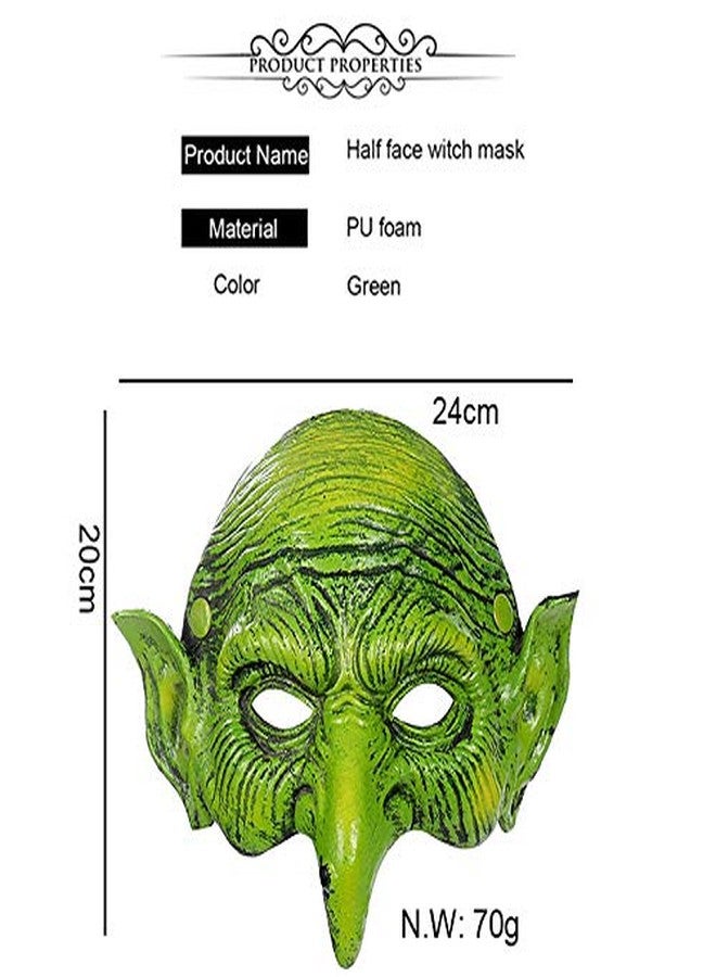 Alodidae Witch Mask Scary Green Goblin Masks for Halloween Carnival Party Cosplay Costume - Image 4