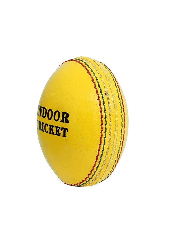 PSE Indoor Yellow Leather Cricket Ball (Pack of 12) - Image 3